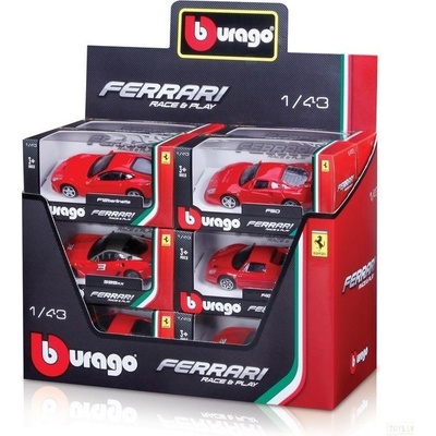 Bburago Auta Ferrari sada 12 ks 1:43