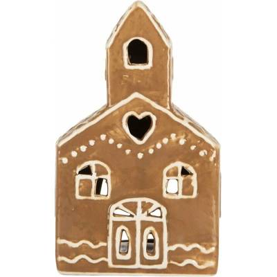 Clayre & Eef Svícen na čajovou svíčku perníková chaloupka, 10 × 10 × 16 cm – Hledejceny.cz