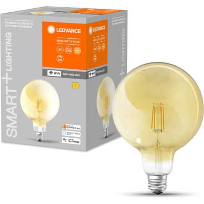 Ledvance Žiarovka LED SMART WIFI E27 6W/824 G53D GLOBE G125 FILAMENT GOLD DIM