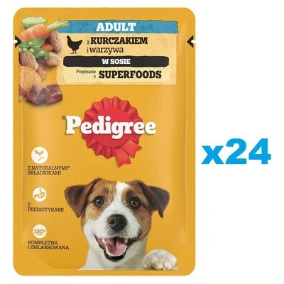 Pedigree Adult kuracie a zelenina v omáčke 24 x 100 g