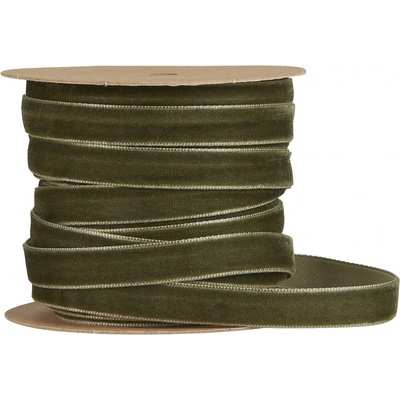 IB LAURSEN Sametová stuha Moss Green 10 m, zelená barva, textil – Hledejceny.cz