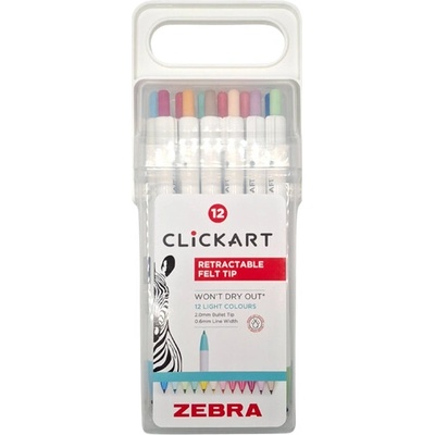 Zebra ClickArt s tlačidlom 2718 12 ks