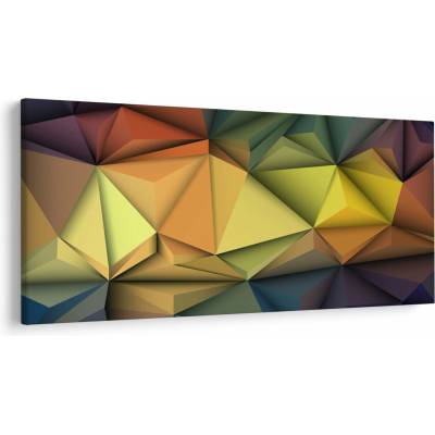 Obraz - Polygonálna 3D abstrakcia, jednodielne 200x100 cm