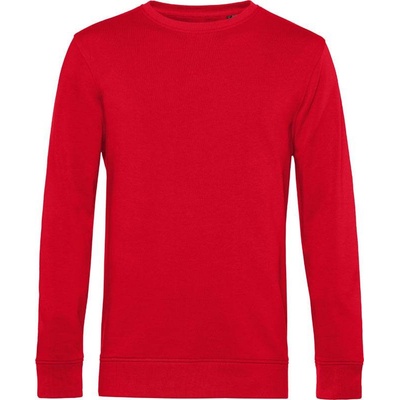 B&C Inspire Crew Neck pánska mikina červená