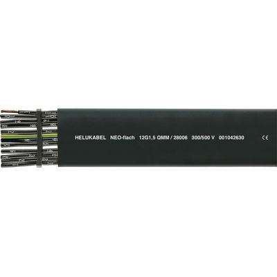 Helu 28002-100 plochý kábel 5 G 1.5 mm² + 5 G 1.5 mm² 100m čierna