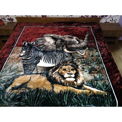 Ekvádor deka španělská SAFARI 2308 vínová 200x240