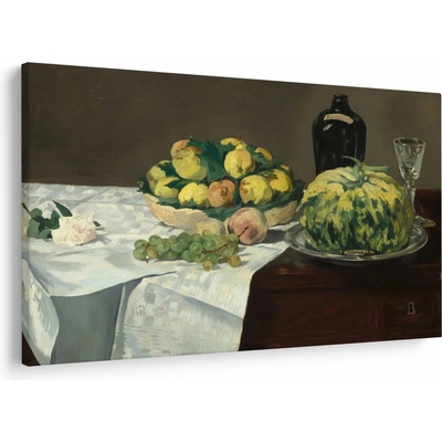 Obraz - Edouard Manet, Still Life with Melon and Peaches, reprodukce, jednodílný 120x80 cm