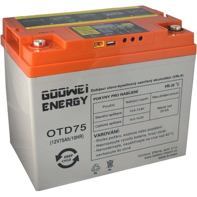 DEEP CYCLE GEL GOOWEI ENERGY OTD75 12V 75Ah