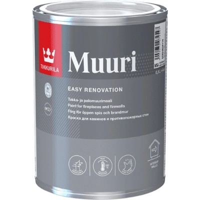 Tikkurila MUURI - do 180°C tepelne odolná interierová farba na krby - biela - 2,7 L