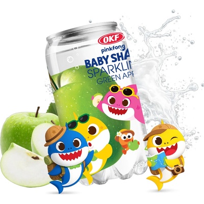 OKF Sparkling Baby Shark Green Apple Drink 350 ml