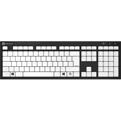 Logickeyboard Braille - PC Nero Slim Line Keyboard - UK English