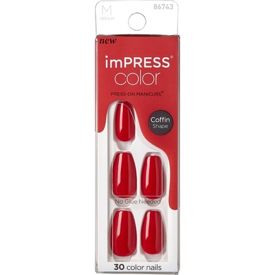 KISS imPRESS Color Medium umělé nehty Reddy or Not 30 ks – Hledejceny.cz