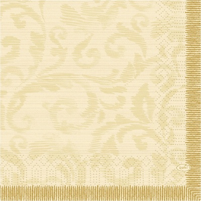 Gastrokuchyne Obrúsok PAP FSC 3V Rich Damast Cream 33 x 33 cm