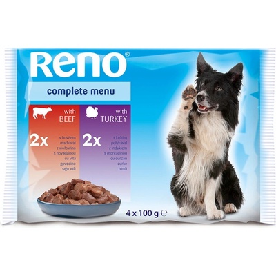 Reno Adult hovädzia & morka 4 x 100 g