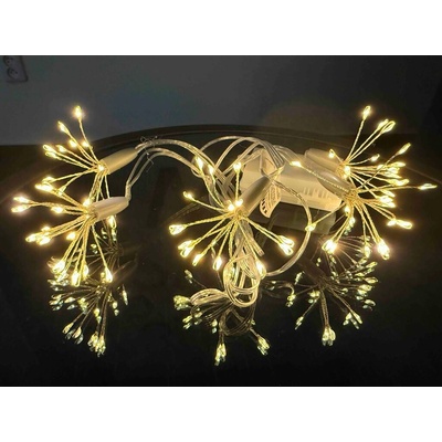 TESLA lighting Tesla - vánoční řetěz Prskavky, 90 LED, 3000K, 2m + 50cm, 3xAA baterie, časovač, IP44