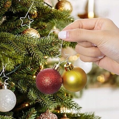 Arpex Vianočná Guľa hladká Hviezda 5 cm 12 ks