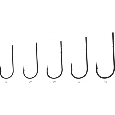 Mistrall Round Worm s očkem black nickel vel.4 10 ks