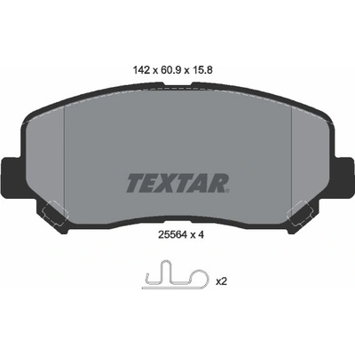 TEXTAR Sada brzdových platničiek kotúčovej brzdy 2556401