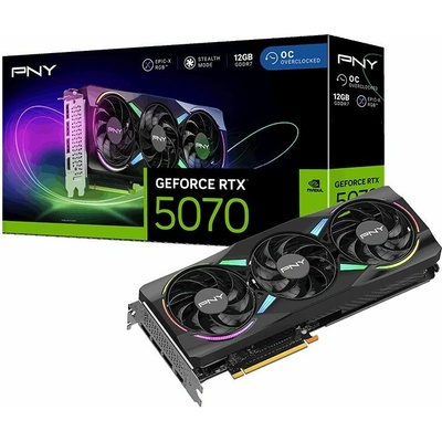 PNY GeForce RTX 5070 EPIC-X RGB OC 12GB GDDR7 VCG507012TFXXPB1-O