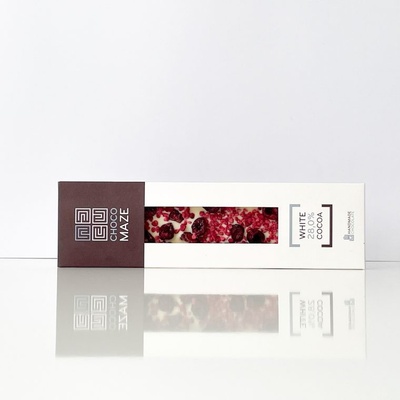 CHOCOMAZE Bozk biela čokoláda s ovocím, 100 g