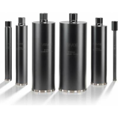 VEVOR Jádrový vrták , 6 kusů, průměr 25,4 / 50,8 / 76,2 / 101,6 / 127,0 / 152,4 mm, hloubka vrtání 356 mm, vnitřní závit 1-1/4 in-7, diamantový jádrový vrták pro mokré vrtání do železobetonu, cihly, z