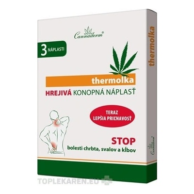 Cannaderm thermolka Hrejivá konopná náplasť
