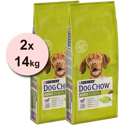 Dog Chow Adult Lamb & Rice 2 x 14 kg
