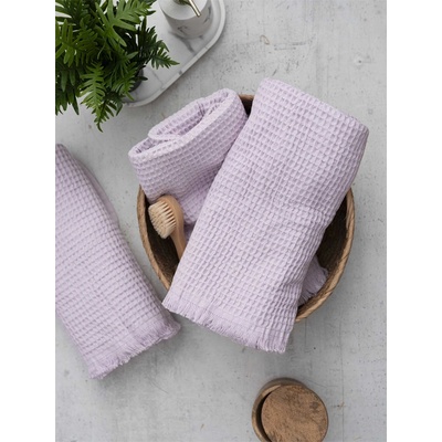 MKLuzkoviny Vaflový ručník 50 × 100 cm Florencia lila