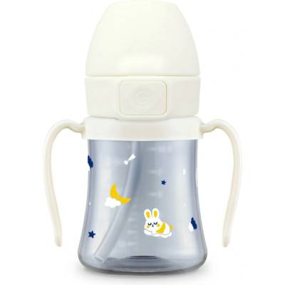 Grosmimi Ppsu tréningový pohárik so slamkou Baby Bunnyverse 200 ml