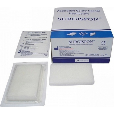 Surgispon Standard 8 x 5 x 1 cm 10 ks