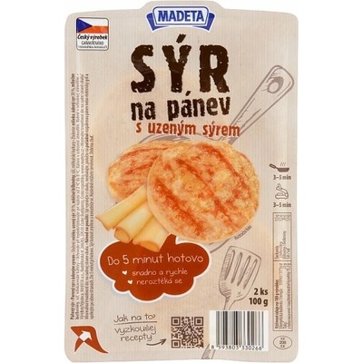 Madeta Sýr na pánev s uzeným sýrem 2 ks 100 g