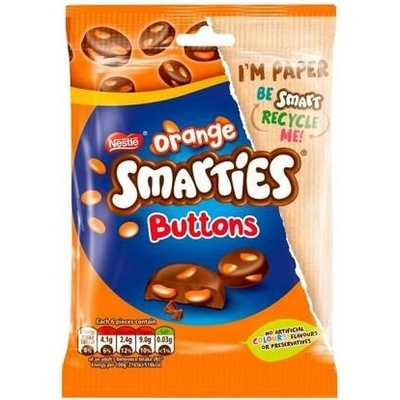 Smarties čokoládové knoflíčky s příchutí pomeranče 85 g