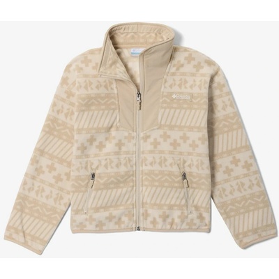 Dívčí bunda Columbia Sequoia Grove Printed Full Zip Fleece - fossil wizard island/anct fssl