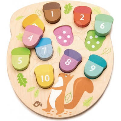 Tender Leaf Toys Drevený žaluď How Many Acorns? 10 ks