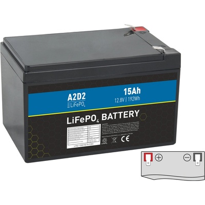A2D2 LiFePO4 LFA2-12V015C10-F2X3 12,8V 15Ah originální
