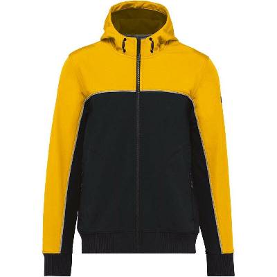 Kariban WK450 pracovná softshell bunda čierna-žltá