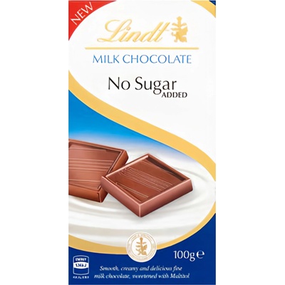 Lindt Mléčná bez přidaného cukru 100 g