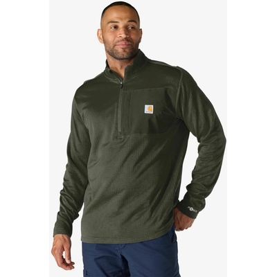 Carhartt Force Ironwood Relaxed 1/2 Zip Mock Neck dusty olive