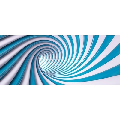 Preinterier FT3760 Fototapeta na stenu Špirálový modrý tunel - 3D vlies 250cm x 104cm