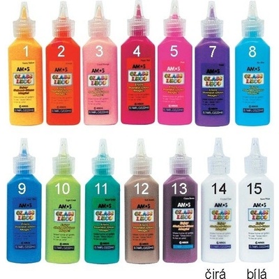Amos Barva na sklo 22 ml jednotlivé GDcolour č.8 SVĚTLE MODRÁ – Hledejceny.cz