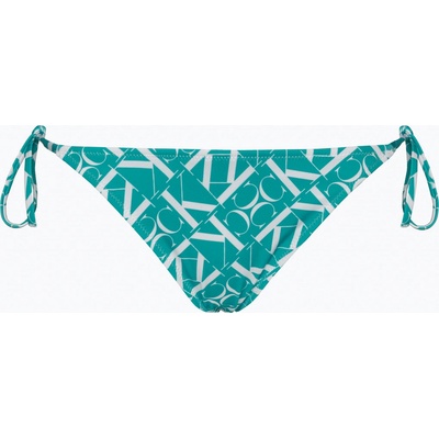 Calvin Klein String Side Tie print spodný diel plaviek s monogramom modré