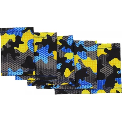 DIA-WAY Elastický návlek na ruku modro-žlutý maskáč, Obvod paže: 14 - 17 cm