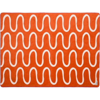 noo.ma Béžovo-červený pléd Swirl 200x150