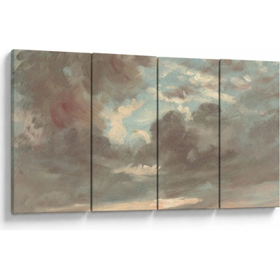 Obraz - John Constable, Cloud Study Stormy Sunset, reprodukcia, štvordielne 160x80 cm
