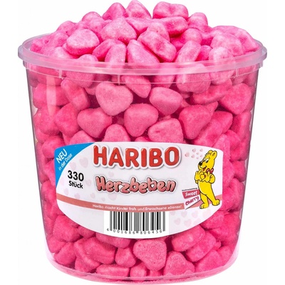 Haribo Herzbeben Pěnová srdíčka 1200 g 330 ks