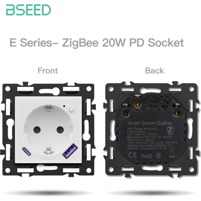 BSEED Zigbee inteligentná zásuvka - Echo Click F Áno Biela