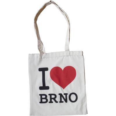 Alfa Taška s motívom I Love Brno biela-farebná