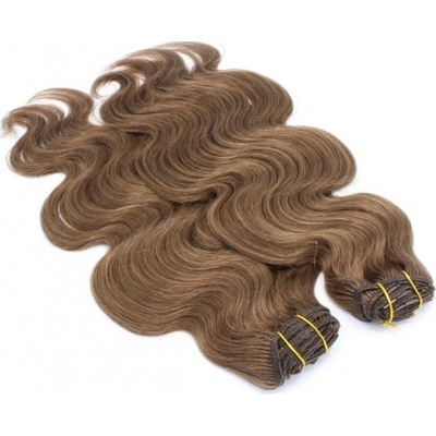 Deluxe vlnitá clip in sada 51cm - středně hnědá