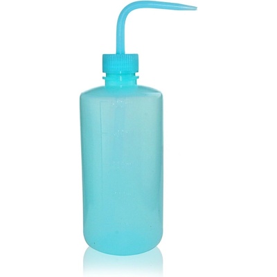 Tryska z PE-LD, 500 ml, modrá – úzký hrdlo, GL28