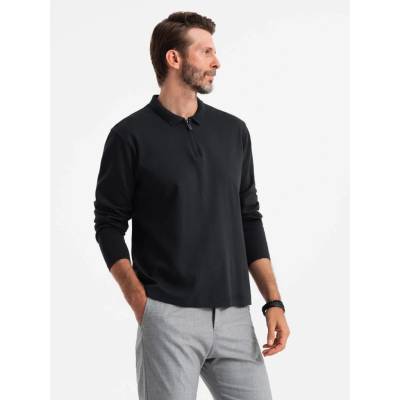 Ombre Clothing pánské tričko s dlouhým rukávem Gudinnaa černá